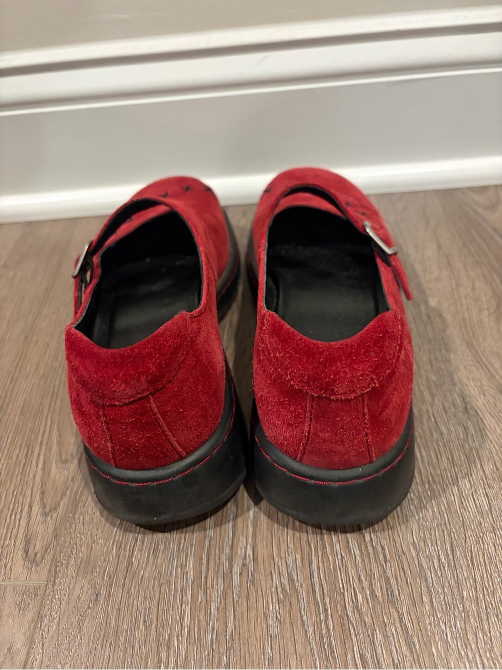 Dansko Red Suede Mary Jane Clog Mules - Picture 4 of 4